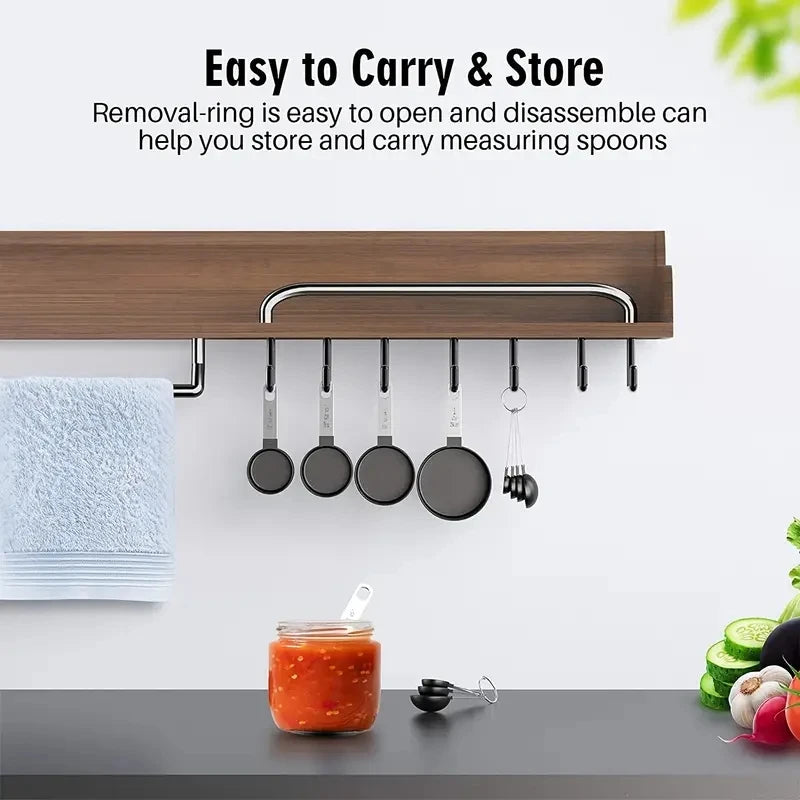 Culinary Clarity: 8-Piece Measure & Spoon Set