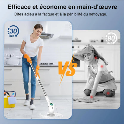 8-in-1 Cordless Electric Cleaning Brush for Home, Bathroom, Kitchen, and Windows