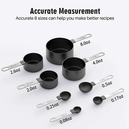 Culinary Clarity: 8-Piece Measure & Spoon Set